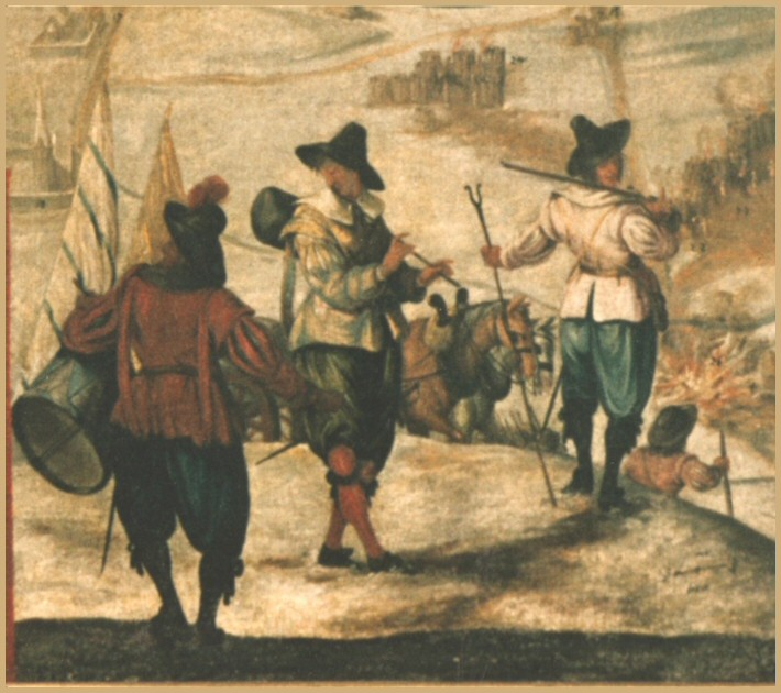 Wrttembergische Miliz Soldaten bei der Winterbelagerung von Villingen 1633
